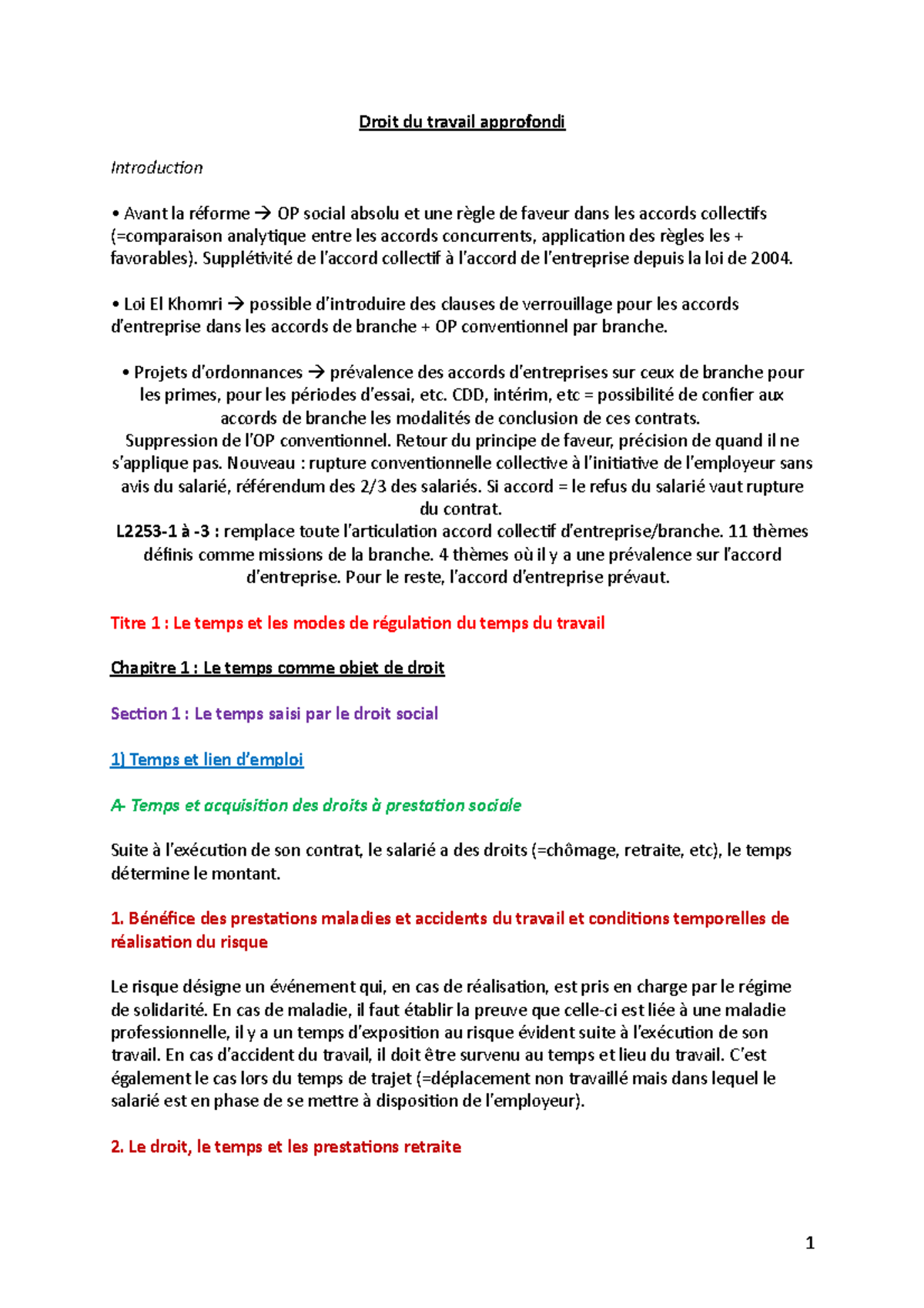 Droit Du Travail Approfondi - Droit Du Travail Approfondi Introduction ...