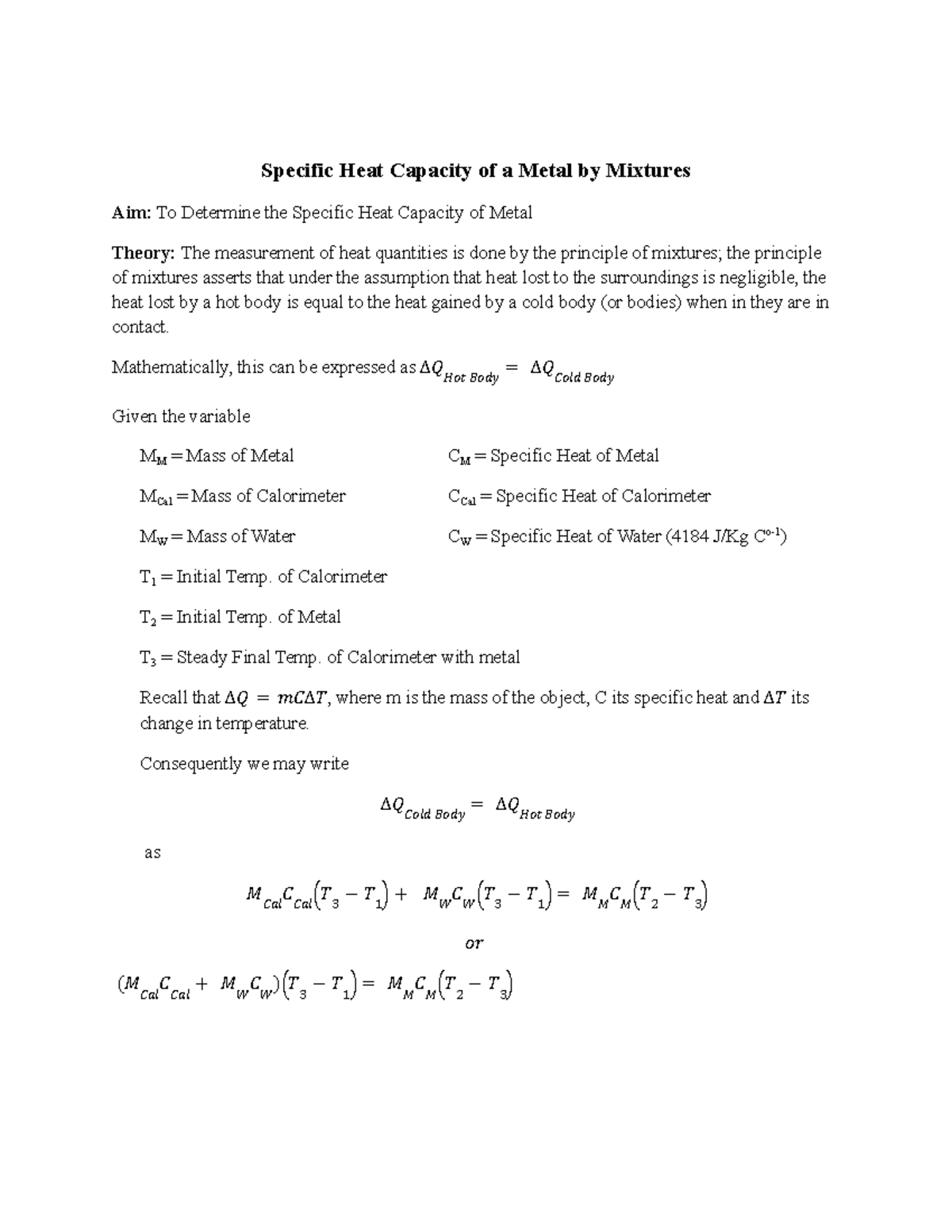 physics-164-lab-9-mm-to-determine-the-specific-heat-capacity-of-metal