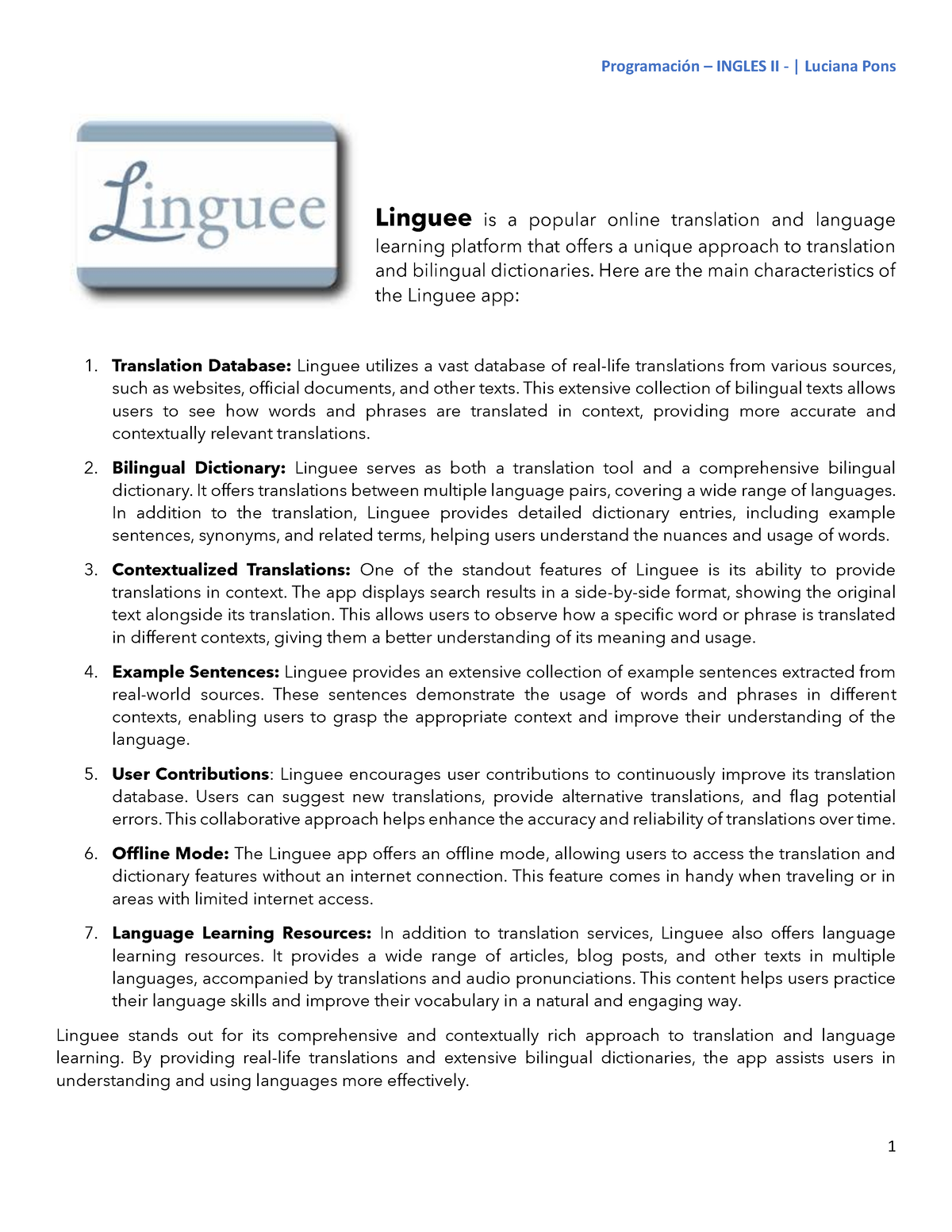 Translation Times: Linguee: New Functionalities