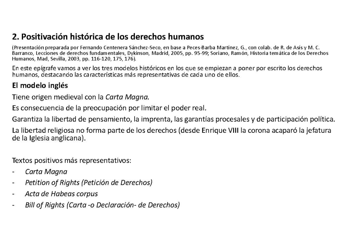 TEMA 7.2 Positivación Histórica De Los Derechos Humanos - 2 ...