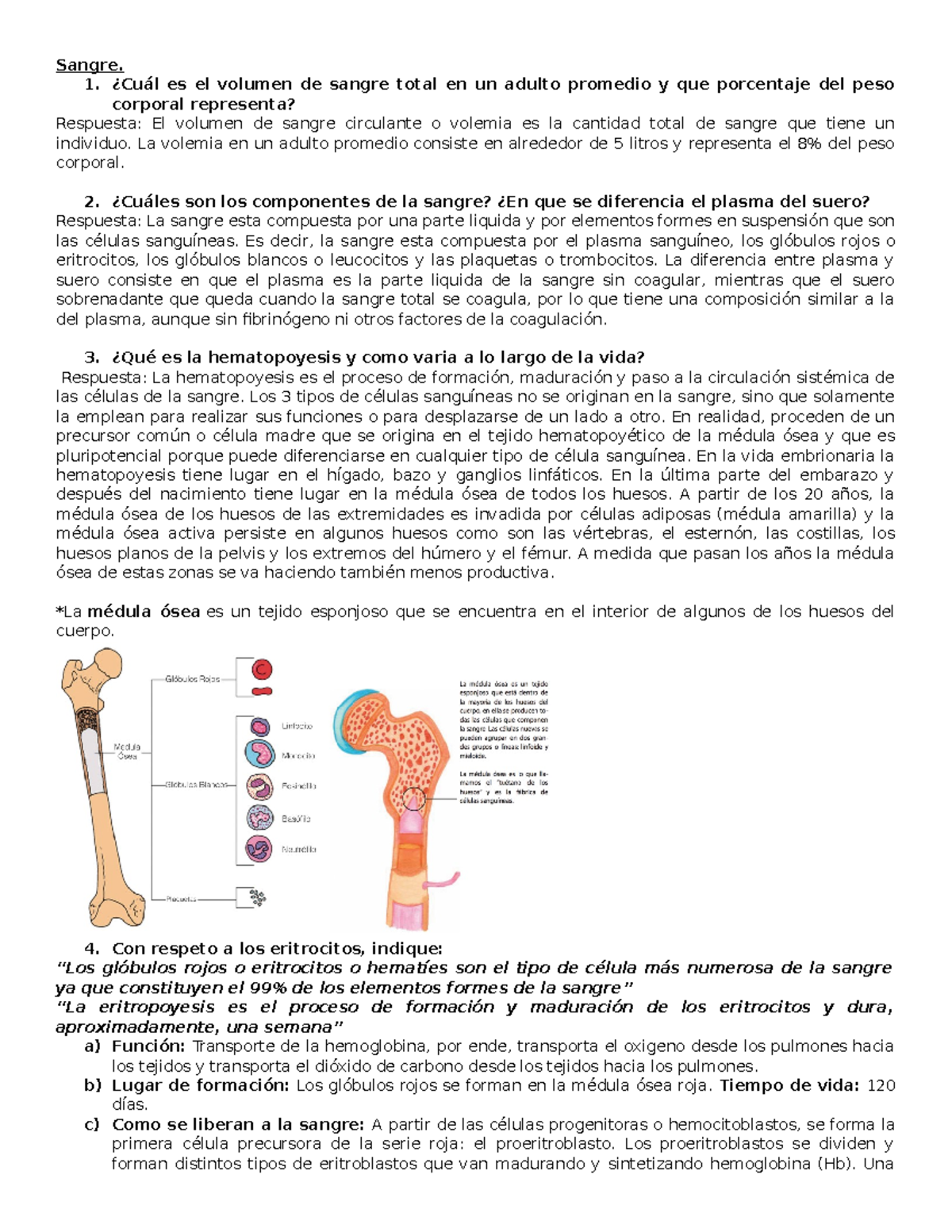 Sangre 1. ¿Cuál es el volumen de sangre total en un adulto promedio y que porcentaje del peso Sangre 1. ¿Cuál es el volumen de sangre total en un adulto promedio y que porcentaje del peso
