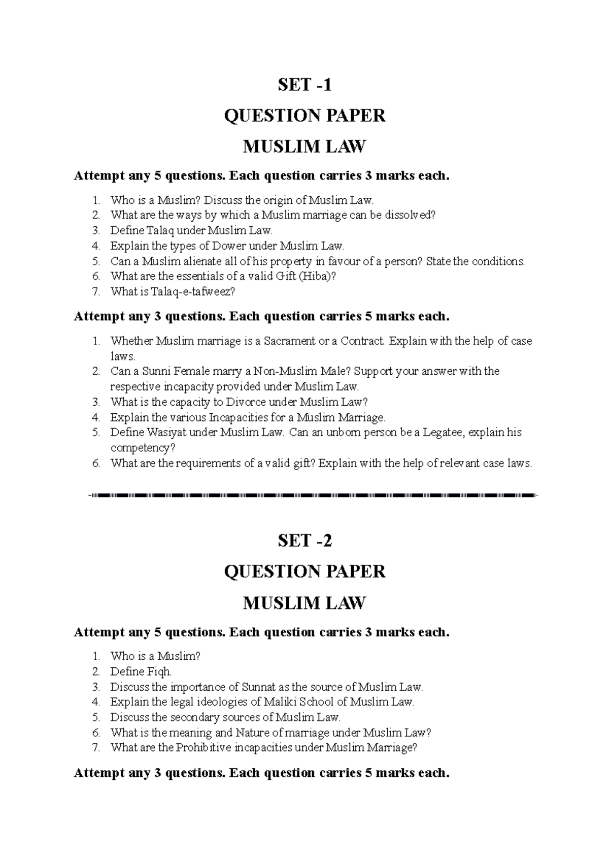 muslim-law-summarized-class-notes-set-question-paper-muslim-law