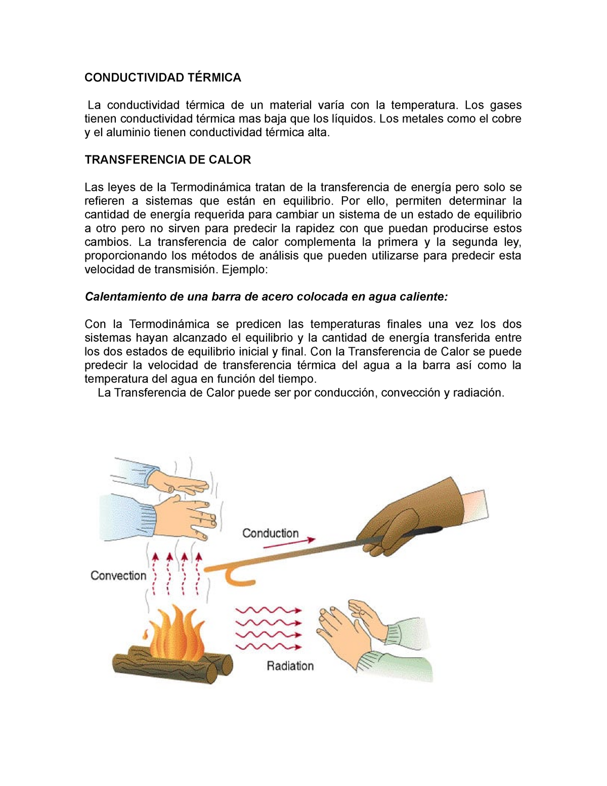 Conductividad Termica Termodinamica Studocu