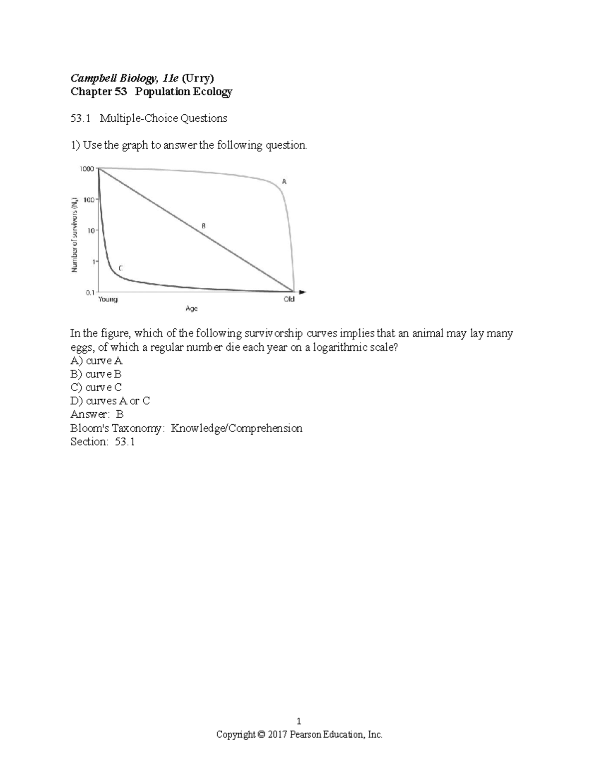 Chapter 53 - test help and prep. bio 111-112 test guides - Campbell ...