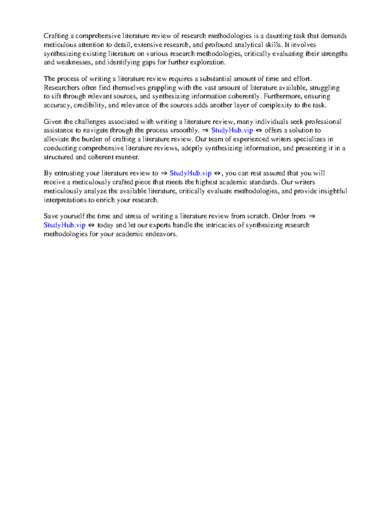 Literature Review Of Research Methodologies - Crafting a comprehensive ...