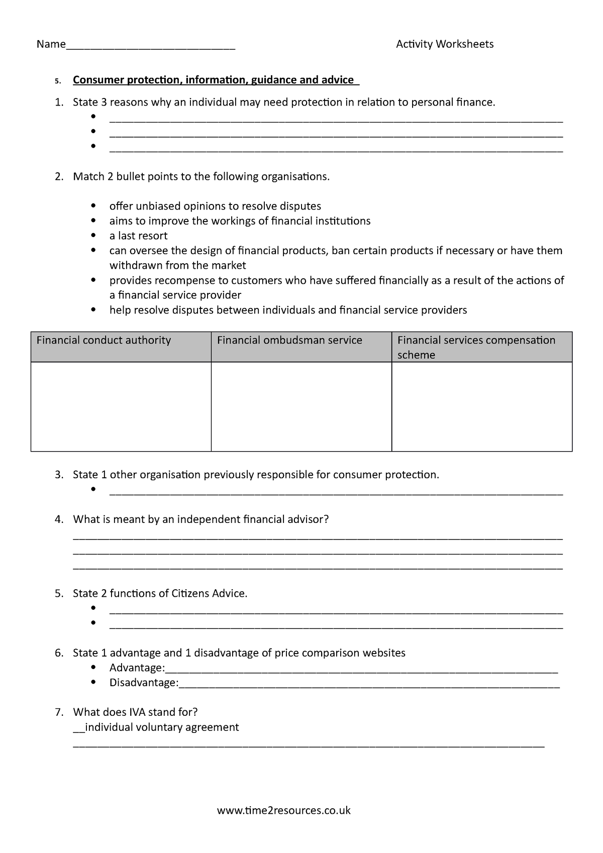 assignment 6 insurance and consumer protection