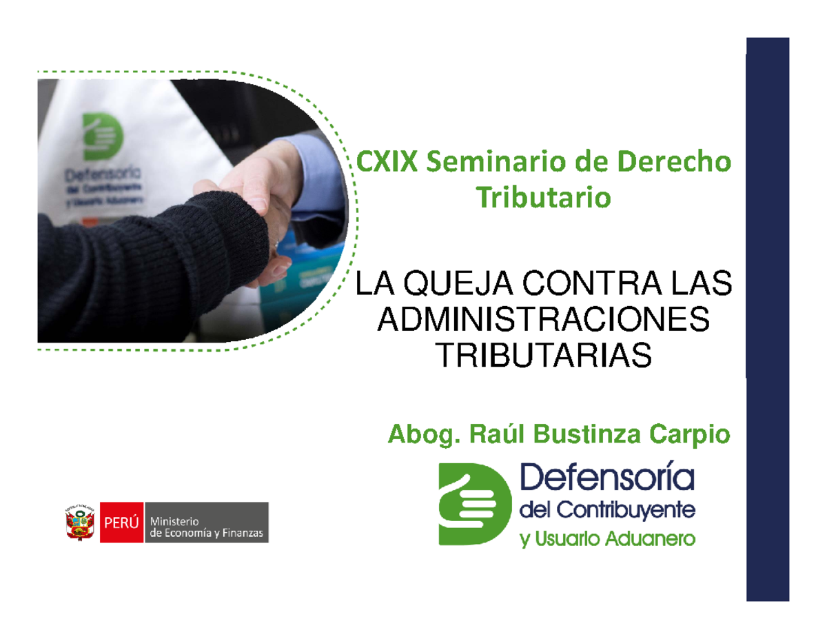 CXIX dcho tributario 2016- Recurso DE Queja - Dr. Arturo Fernández ...