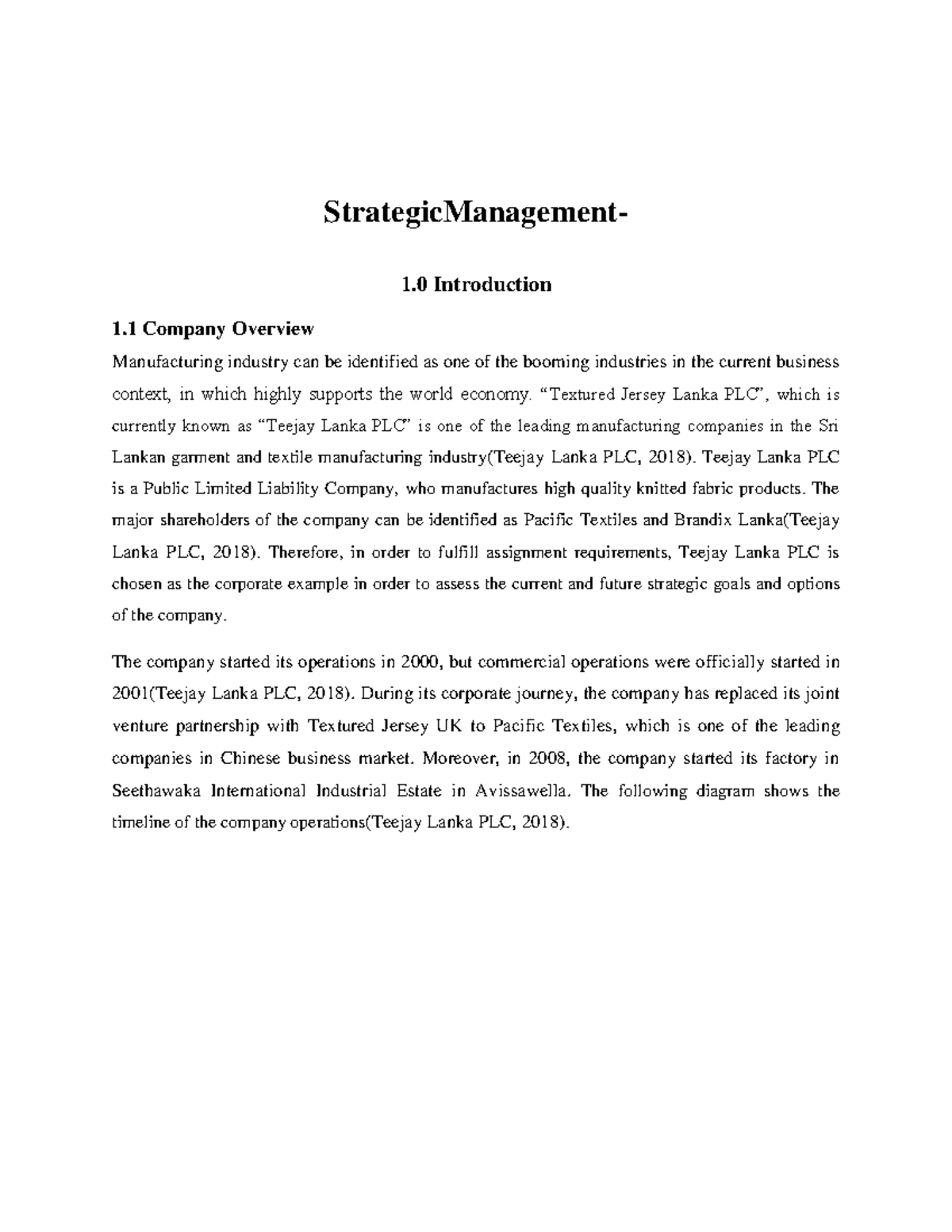 Sm tutorial - StrategicManagement1 Introduction 1 Company Overview ...