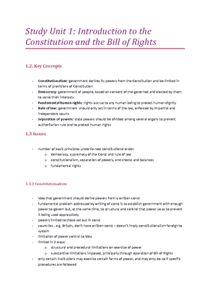 Summary Notes - ADMINISTRATIVE LAW UNIT 1 – DESCRIBING ADMIN LAW 4 Key ...