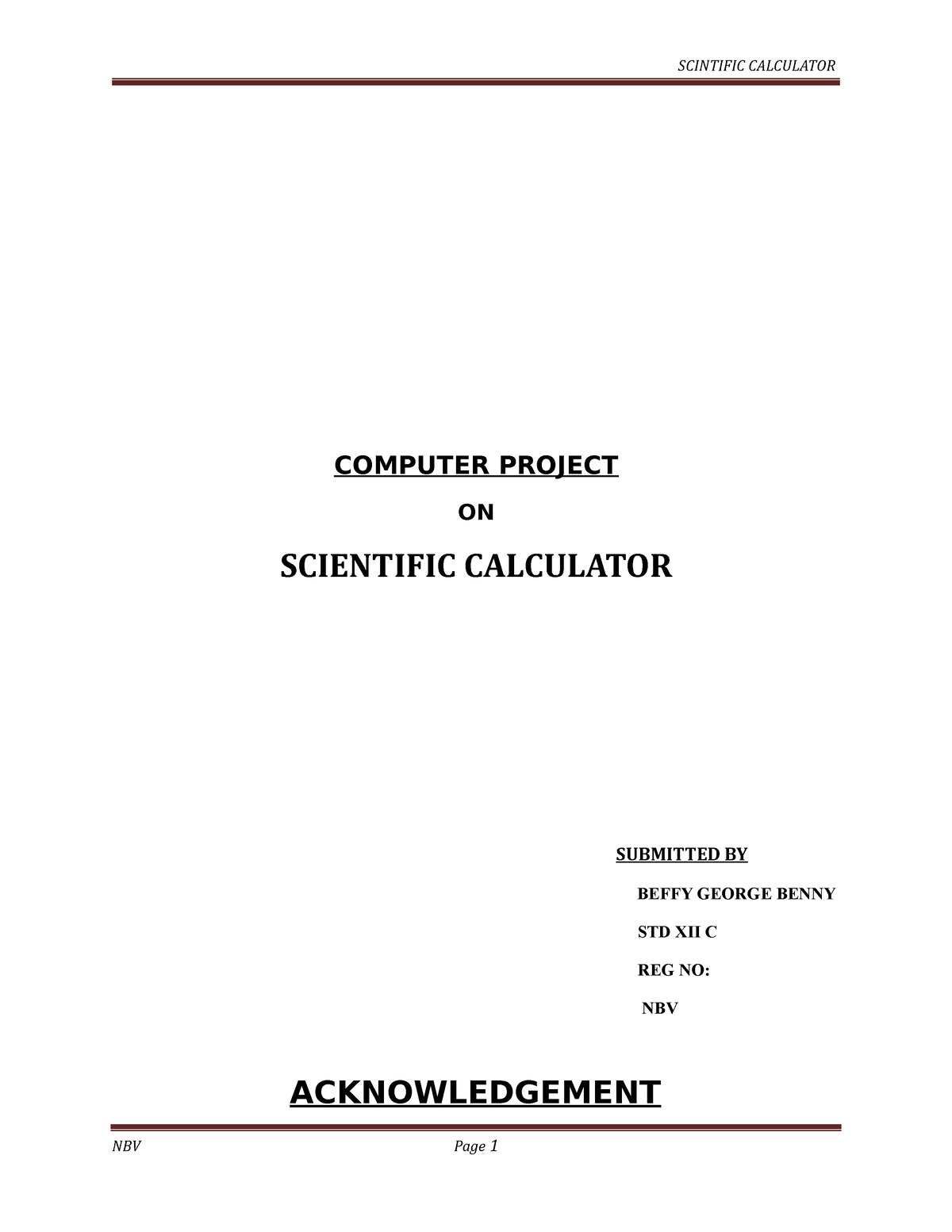 essay on scientific calculator