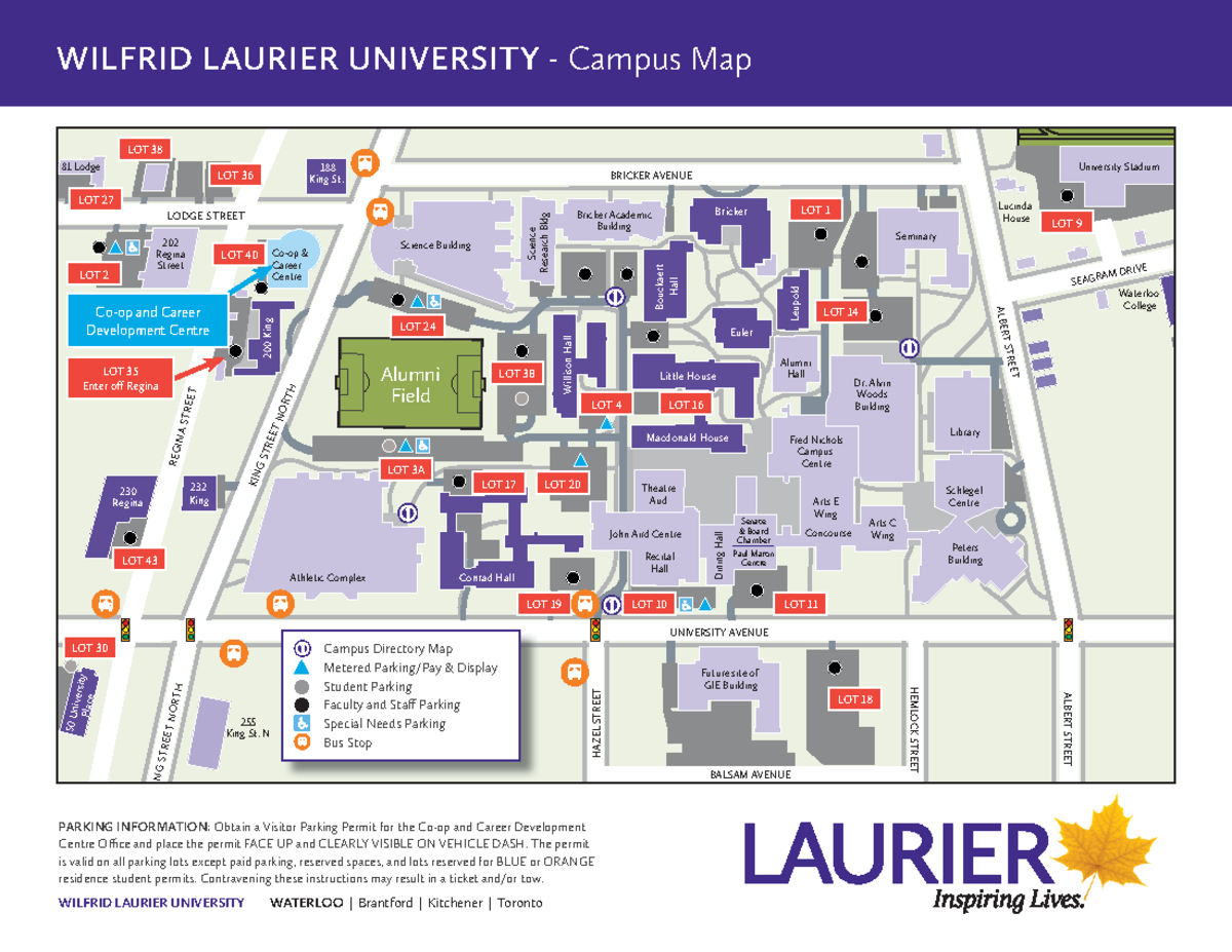 Career Centre Campus Map - King Street Future site of GIE Building ...