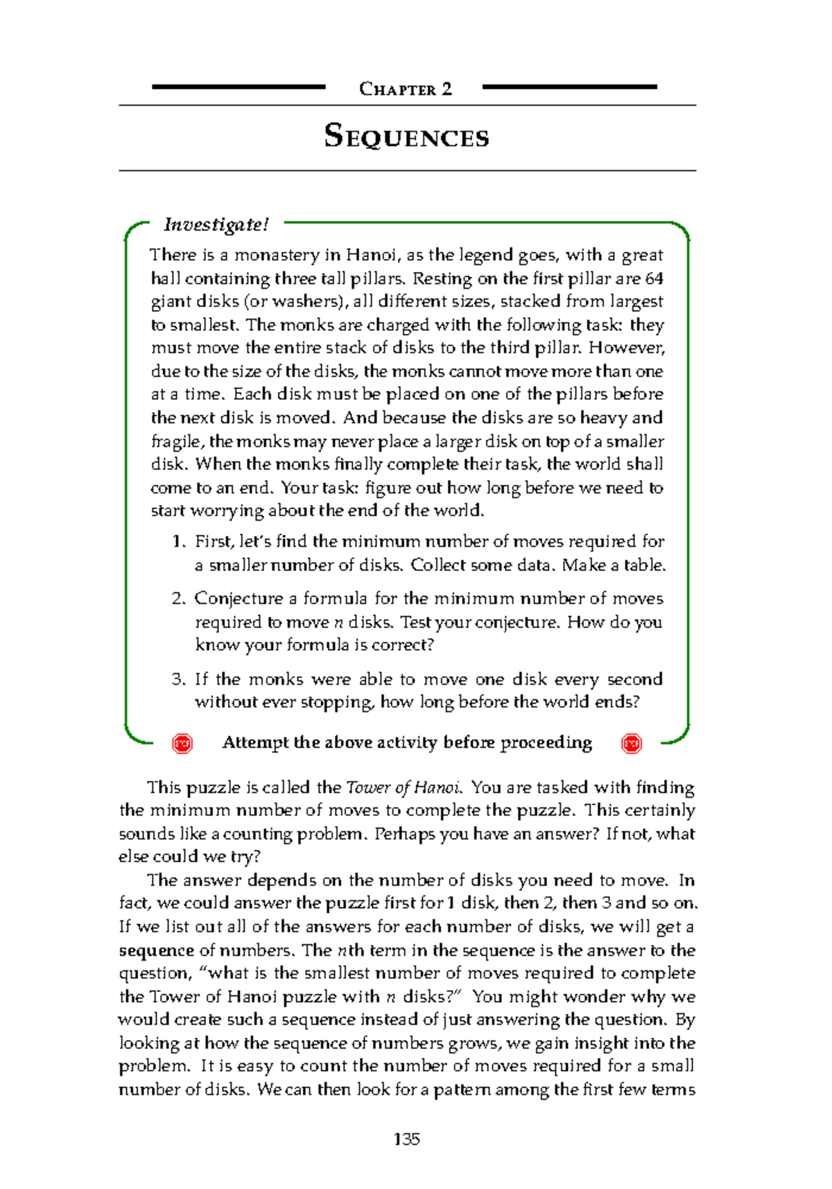 Discrete mathematics-51 - Chapter 2 Sequences Investigate! ! Attempt ...