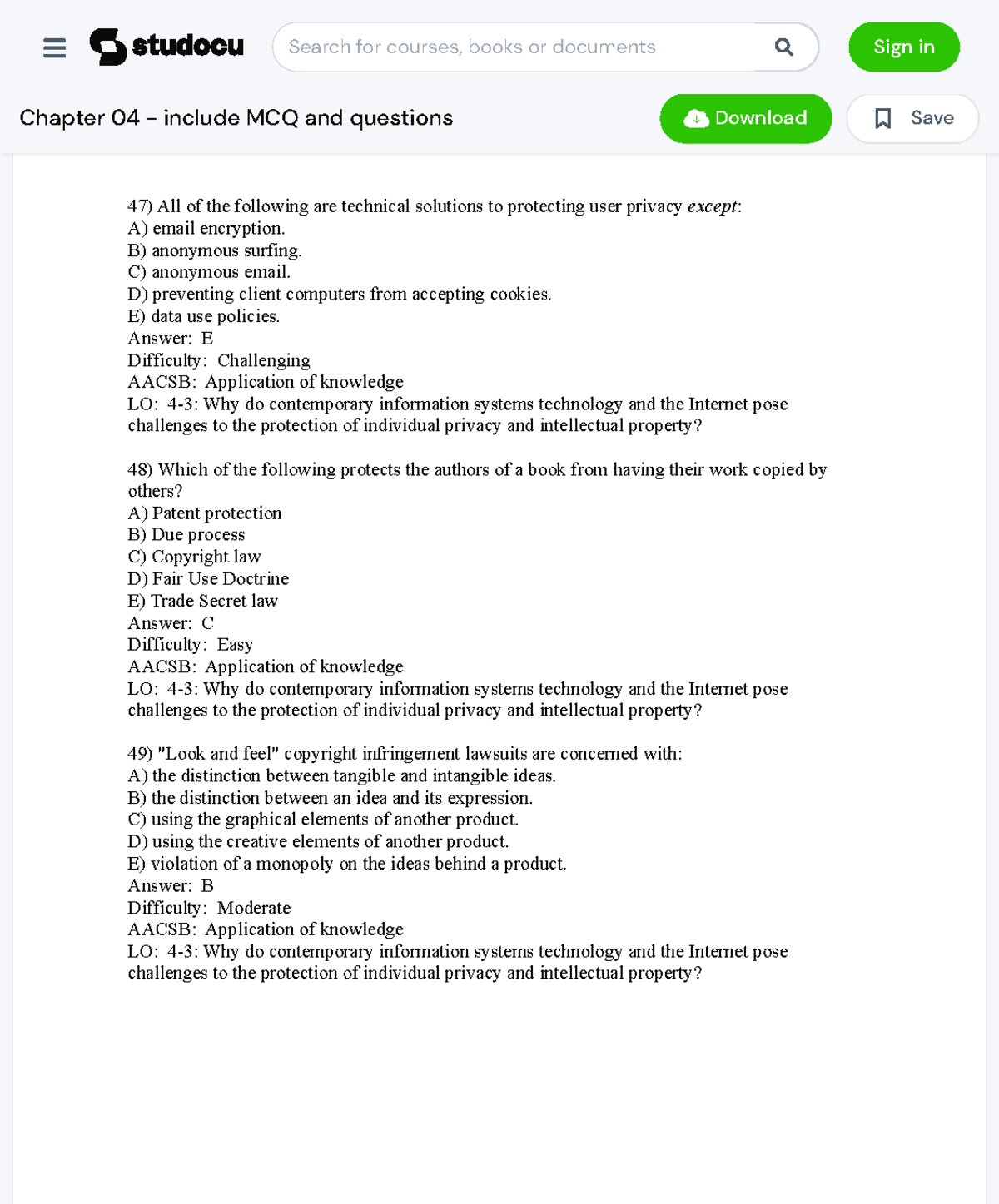 Chapter 04 include MCQ and questions Management Information Systems