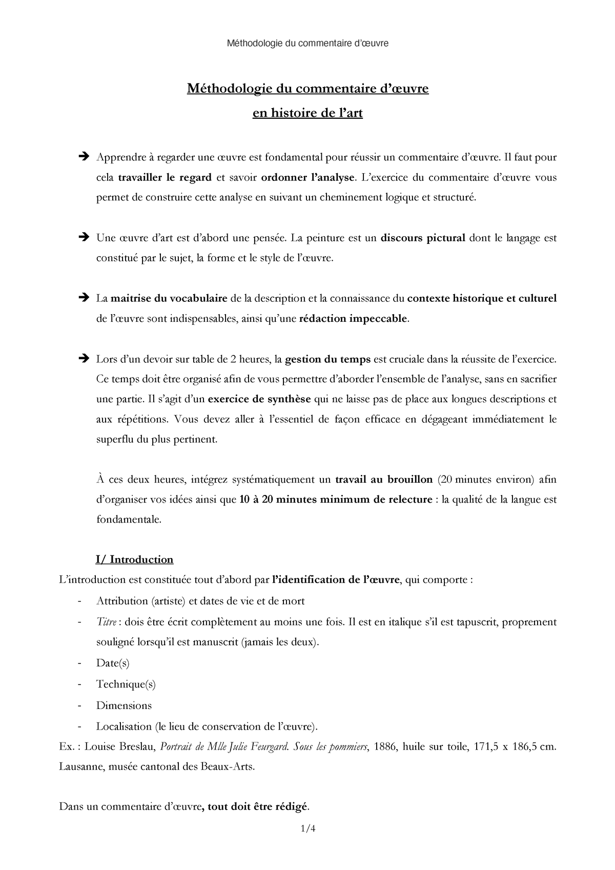 methodologie dissertation histoire de l'art