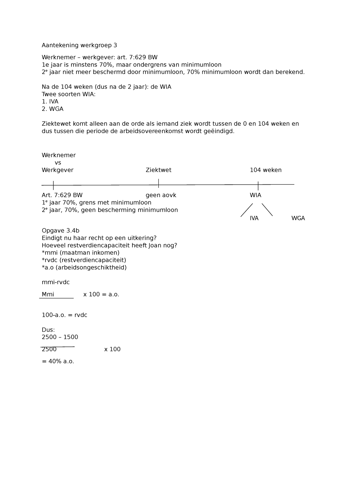 Aantekening Werkgroep 3 Arbeidsrecht - Aantekening Werkgroep 3 ...