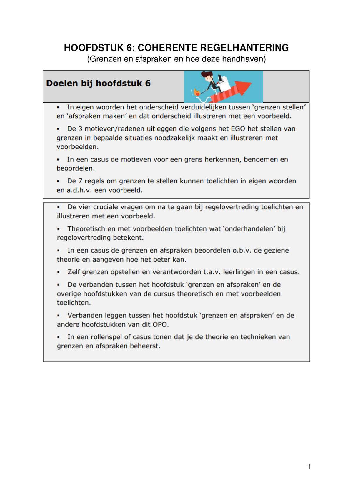 Samenvatting Hoofdstuk 6 - HOOFDSTUK 6 : COHERENTE REGELHANTERING ...