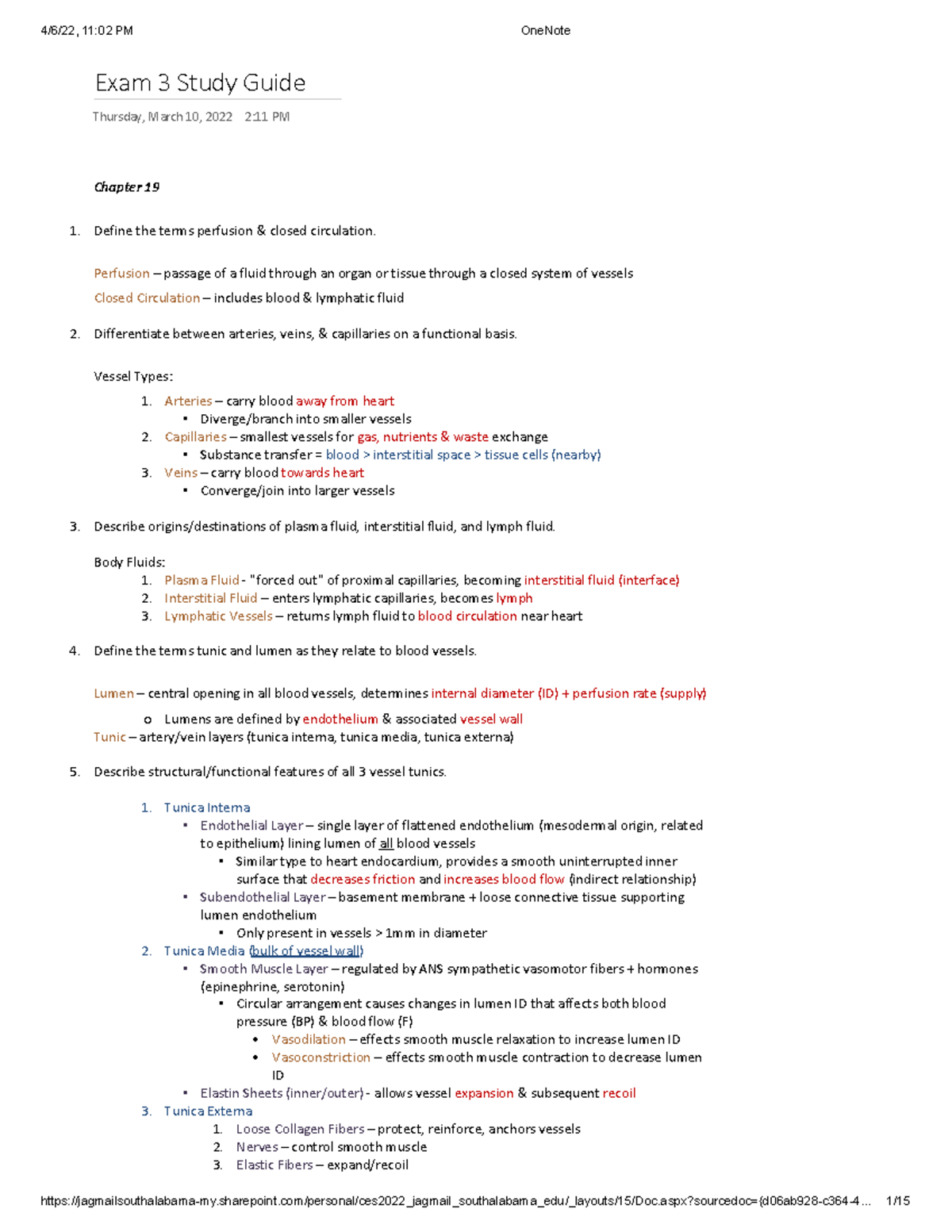 Exam 3 Study Guide - Exam 3 Study Guide Thursday, March 10, 2022 2:11 ...