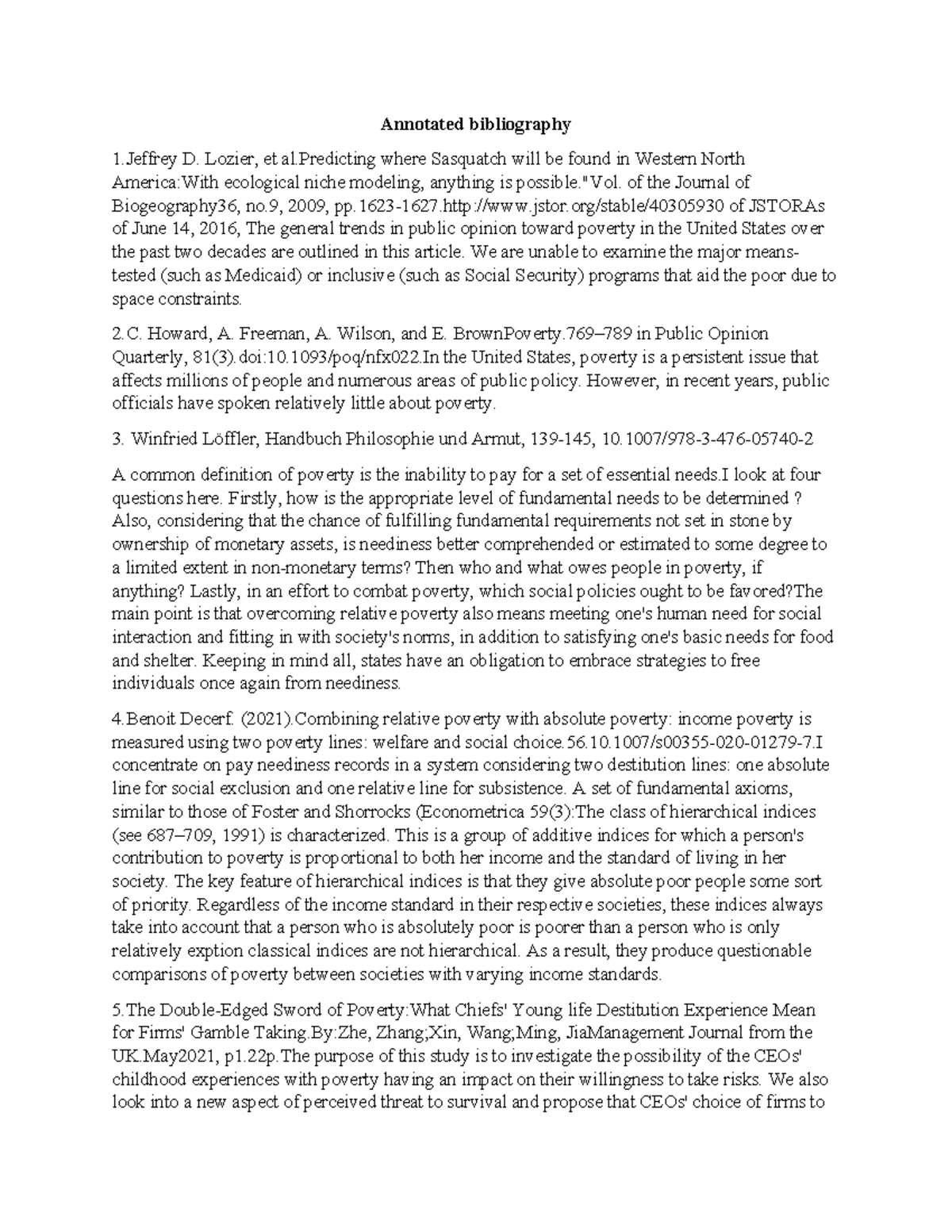 Annotation - this is my work - Annotated bibliography 1 D. Lozier, et ...