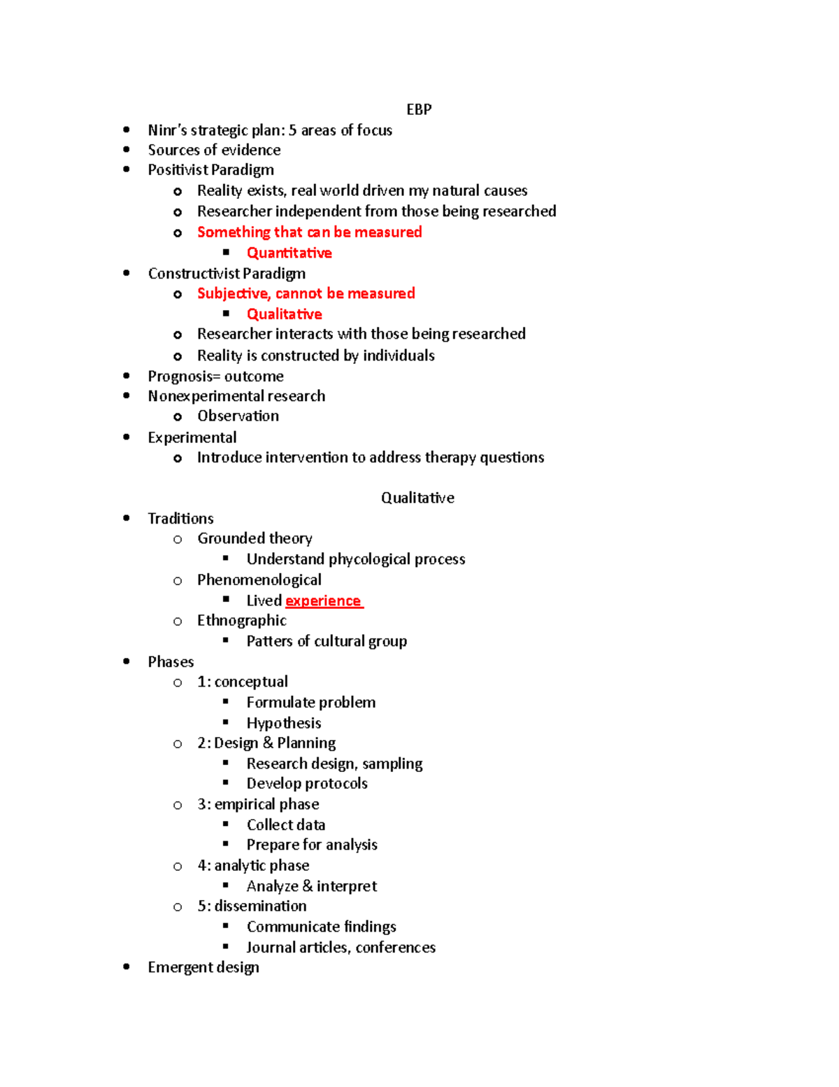 EBP Study Notes - EBP Ninr’s strategic plan: 5 areas of focus Sources ...