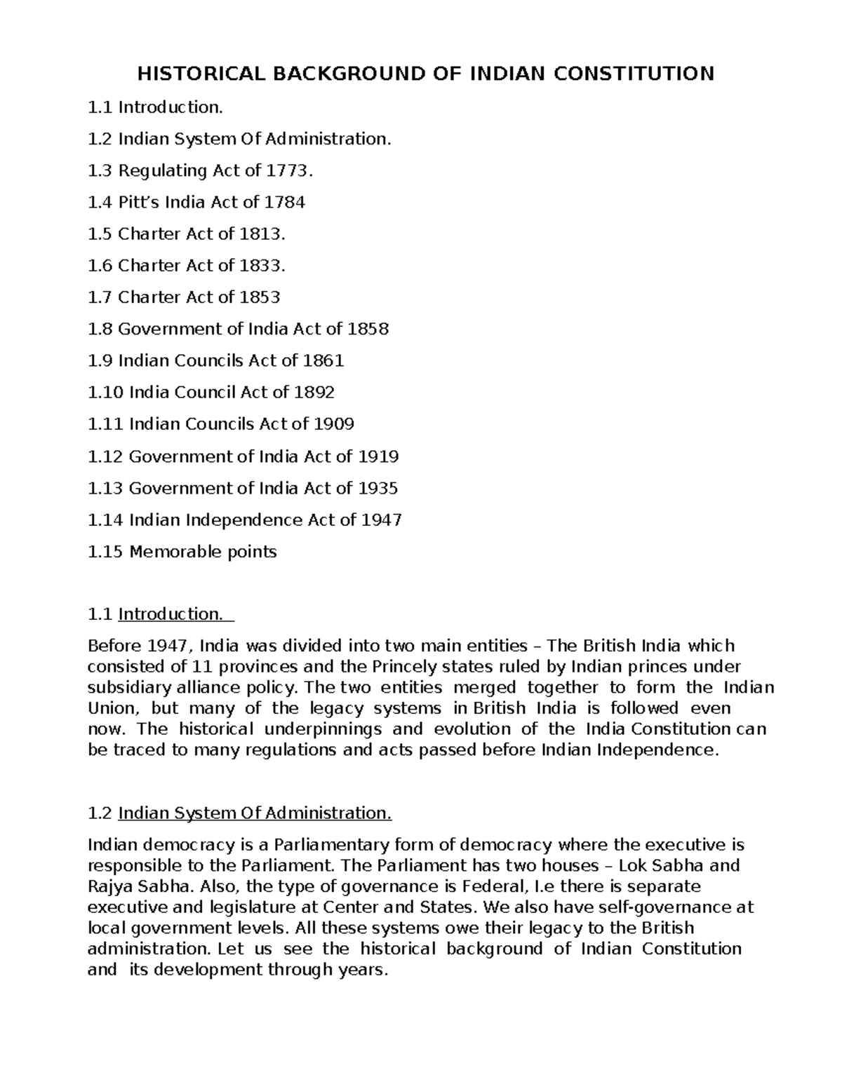 Historical Background OF Indian Constitution - HISTORICAL BACKGROUND OF ...