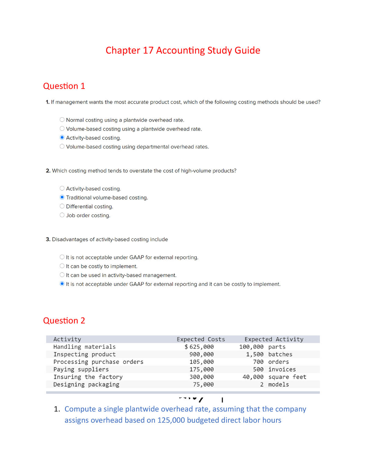 case study questions on accounting principles