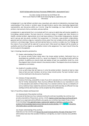 31247 Collaborative Business Processes 2019 A2 - 31247 Collaborative ...
