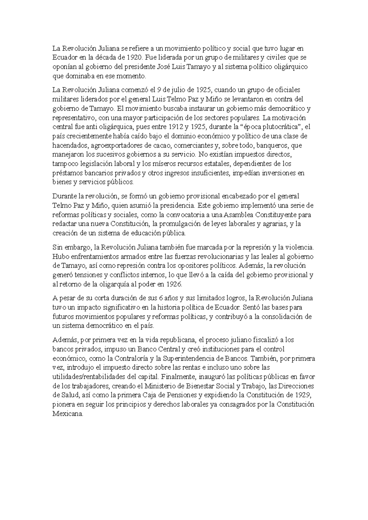 La Revolxuion Jliana Habla Sobre Lo Malo Que Fue La Revolucion Juliana En Ecuador La La Revolxuion Jliana Habla Sobre Lo Malo Que Fue La Revolucion Juliana En Ecuador La