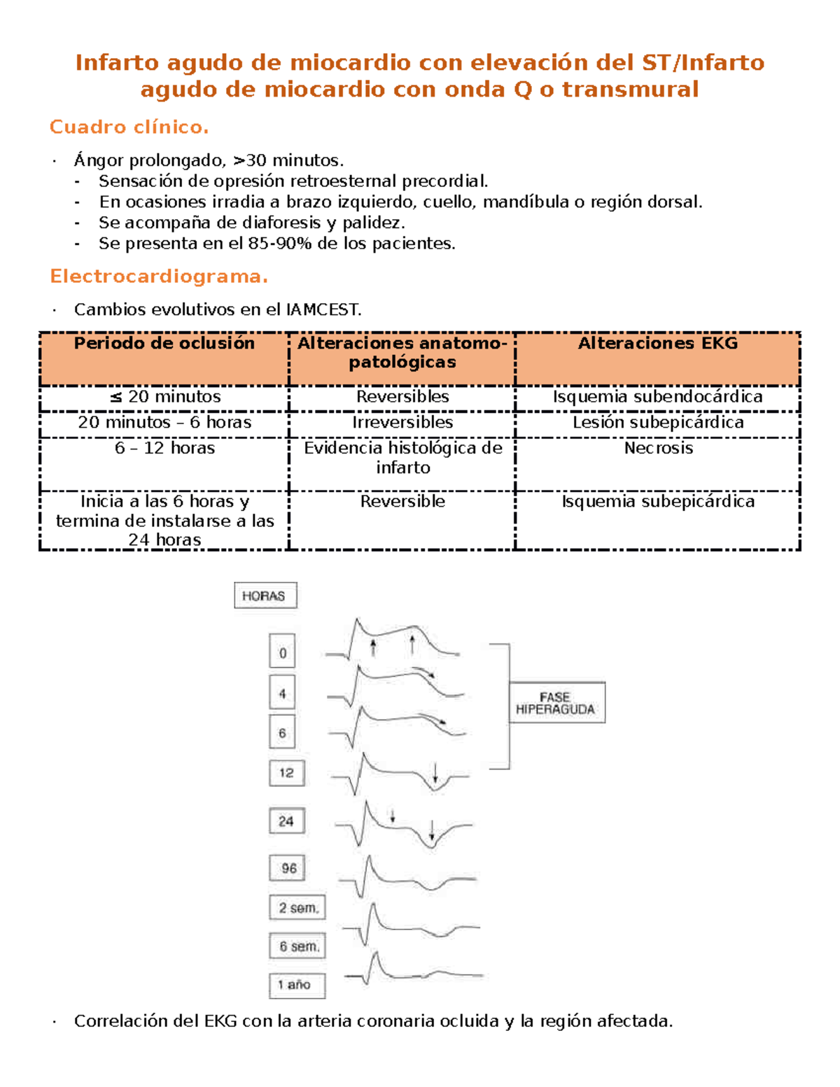 Infarto agudo de miocardio con elevación del ST - Infarto agudo de ...