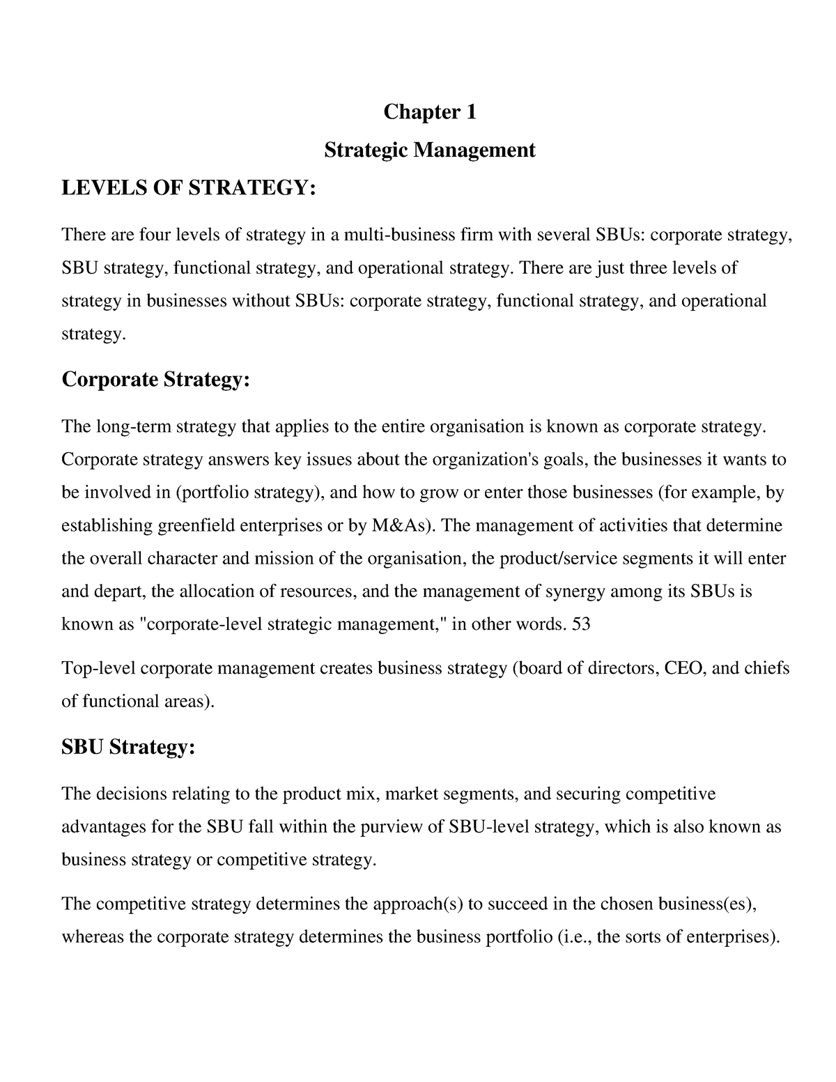 case study on business policy and strategic management