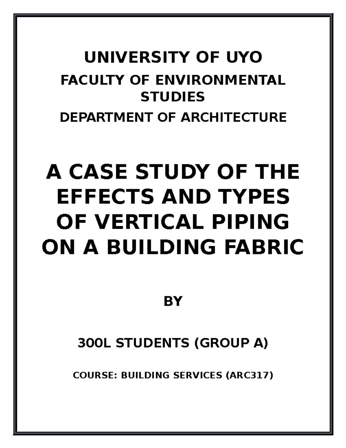 building services case study pdf