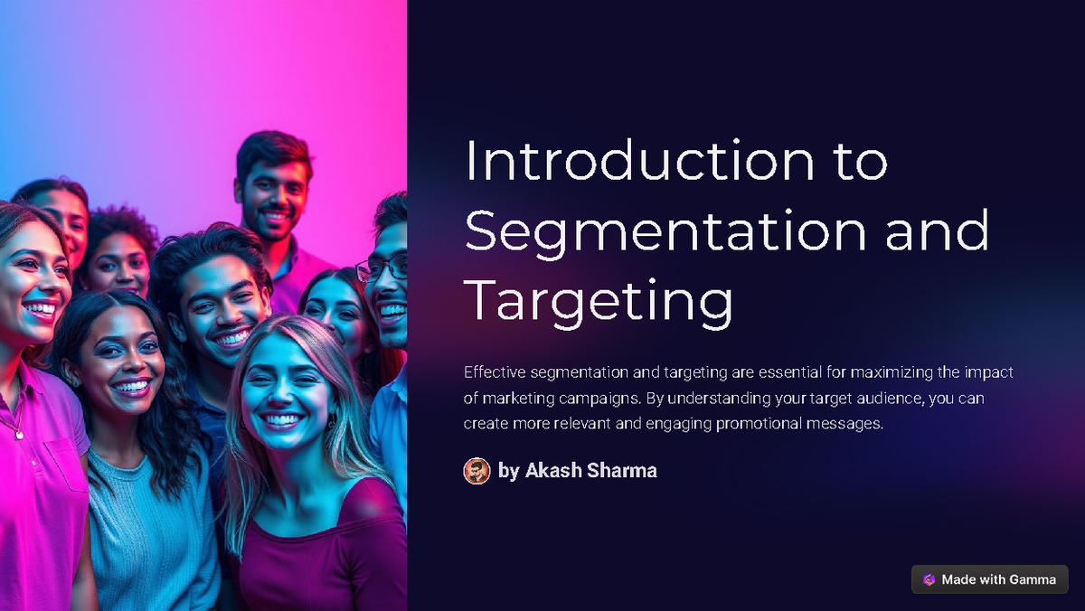 Introduction to Segmentation and Targeting - Introduction to ...