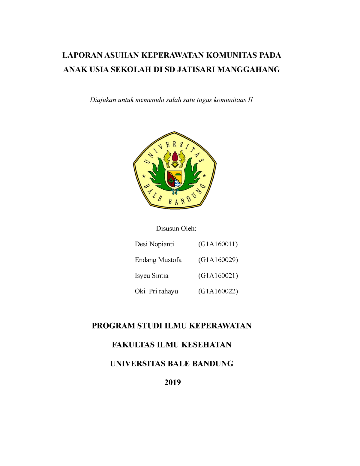 Laporan Asuhan Keperawatan Komunitas PAD - LAPORAN ASUHAN KEPERAWATAN ...