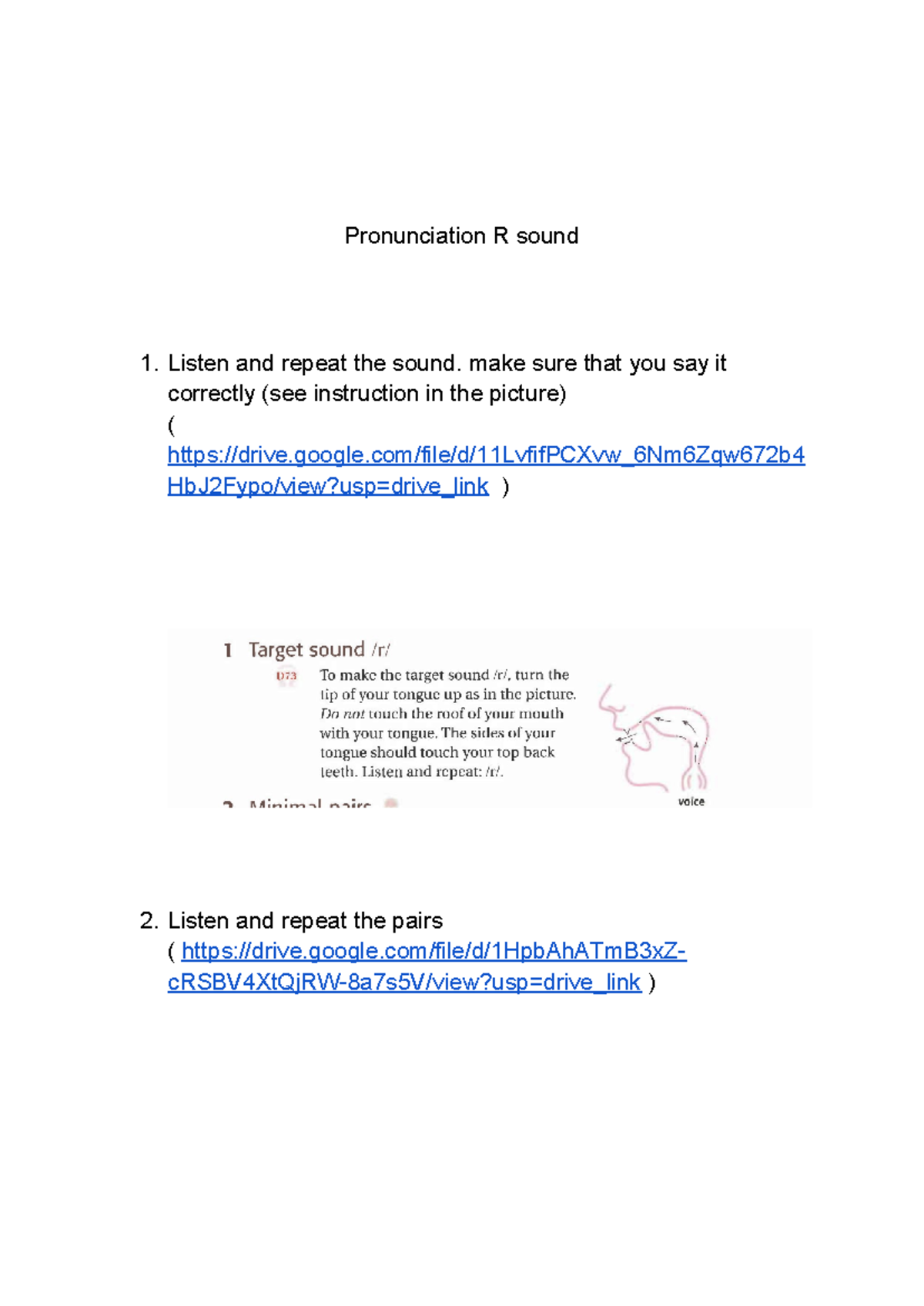 R sound part 2 2 - vdebebewew - Pronunciation R sound Listen and repeat ...