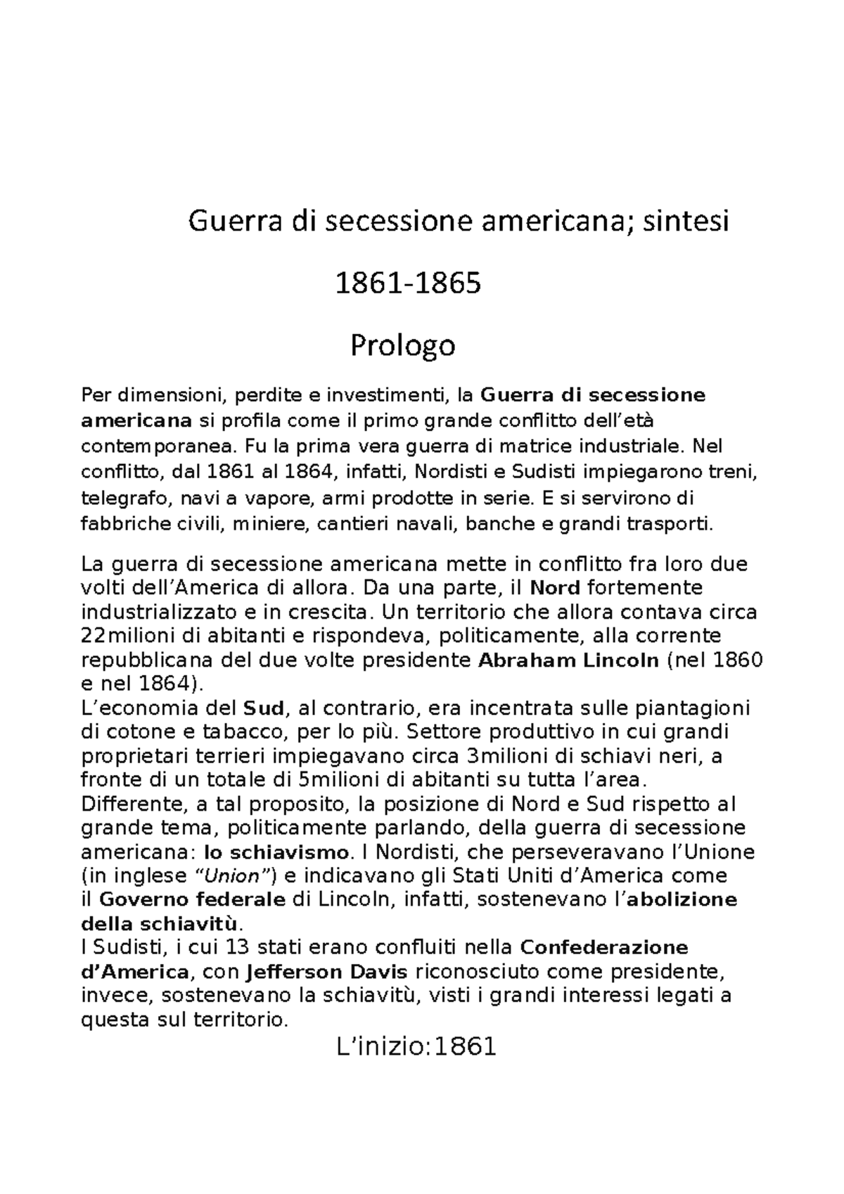 Guerra Di Secessione Americana - Fu La Prima Vera Guerra Di Matrice ...