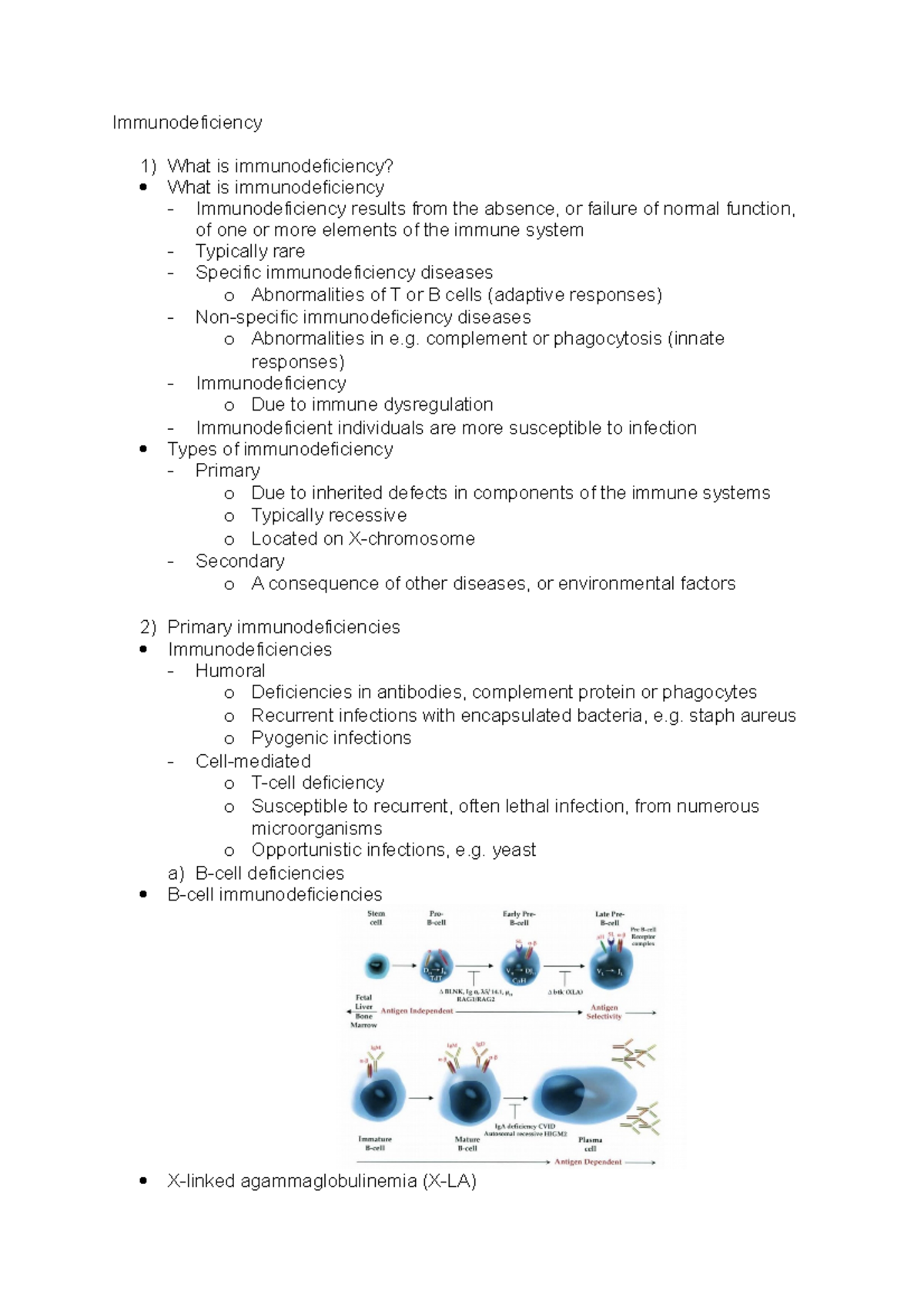 Immunodeficiency - notes - Immunodeficiency What is immunodeficiency ...