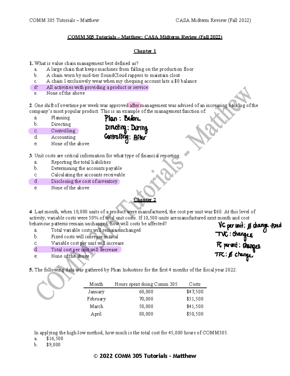 Comm 305 Tutorials Matthew Casa Midterm Review Fall 2022 Comm 305 Tutorials 3 Matthew Casa 3058