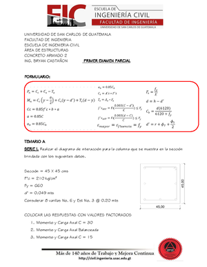 Examen Parcial No.2 2021 C2 - Concreto Armado 2 EXAMEN PARCIAL No. 2 ...