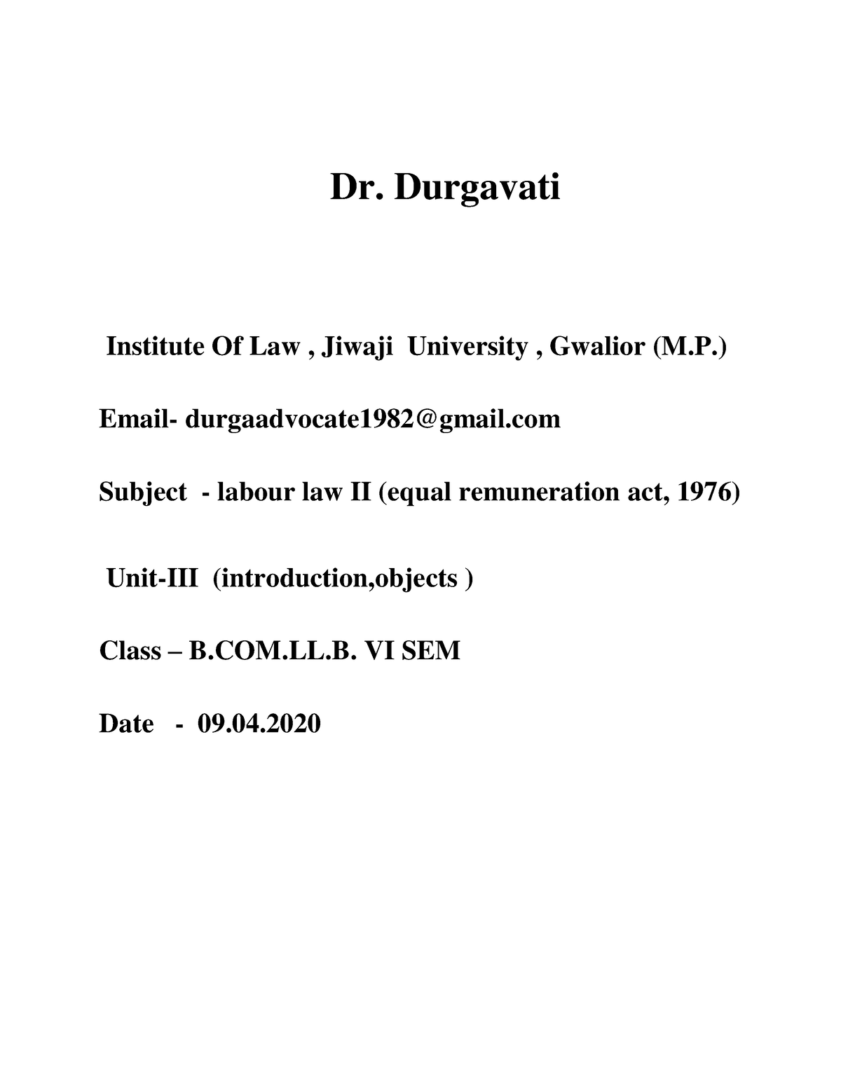 equal-remuneration-act-1976-introduction-objects-features-dr