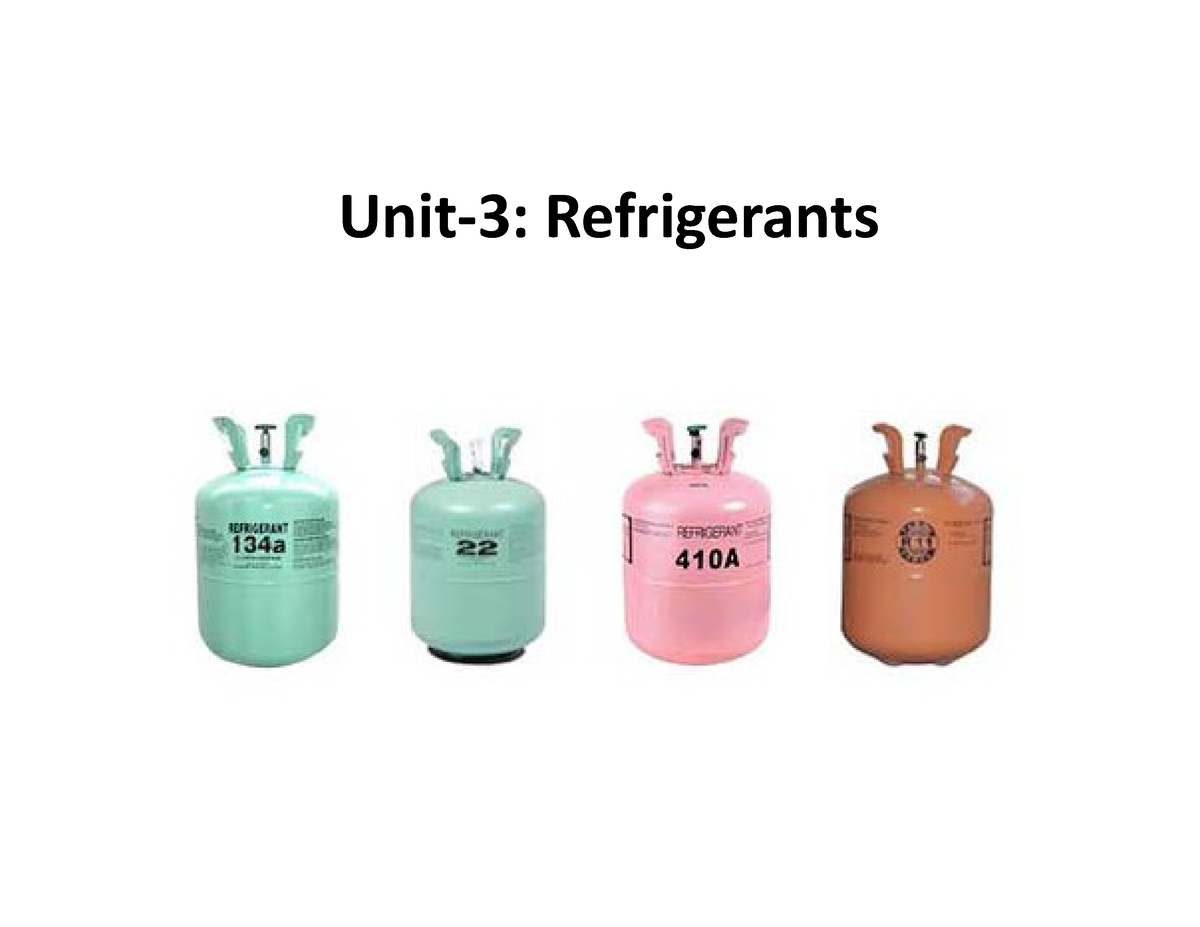 Unit-3 Refrigerants (Notes) - Unit-3: Refrigerants What is a ...