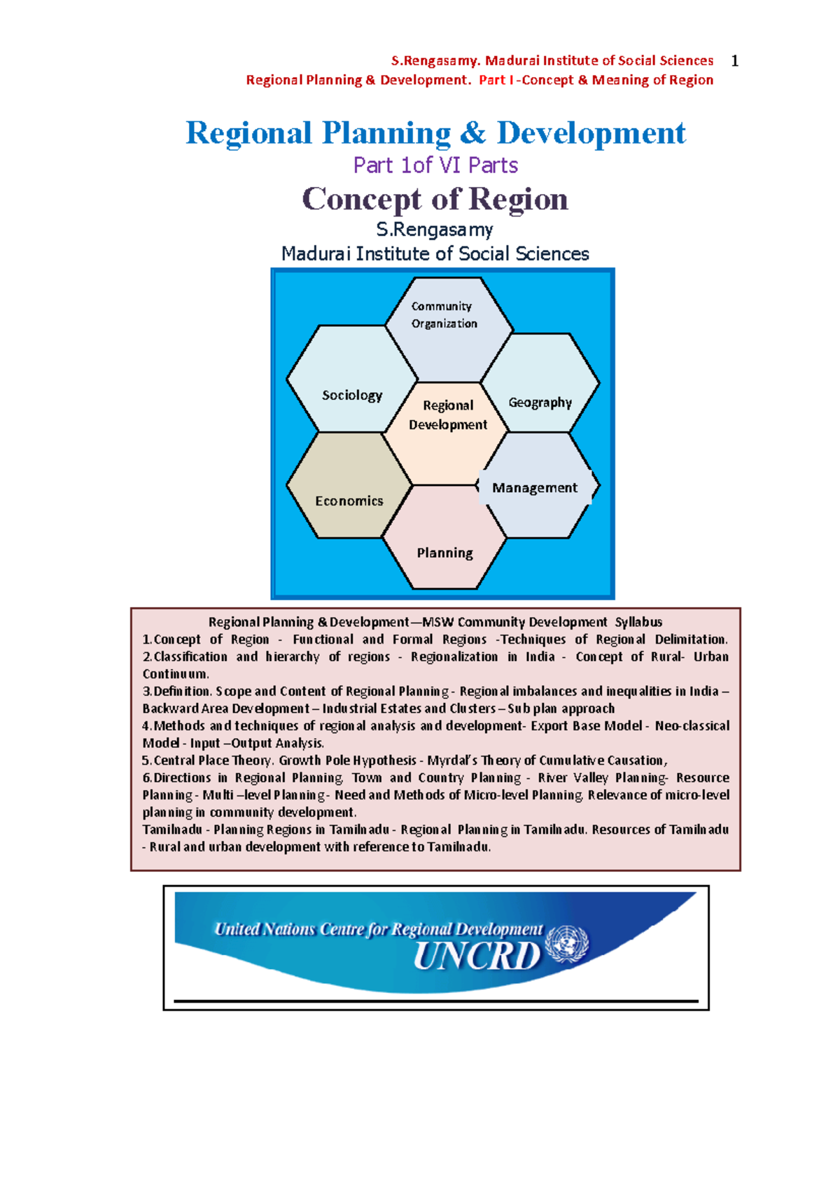 Regional Development Planning In Nigeria Regions LAW 159 George 