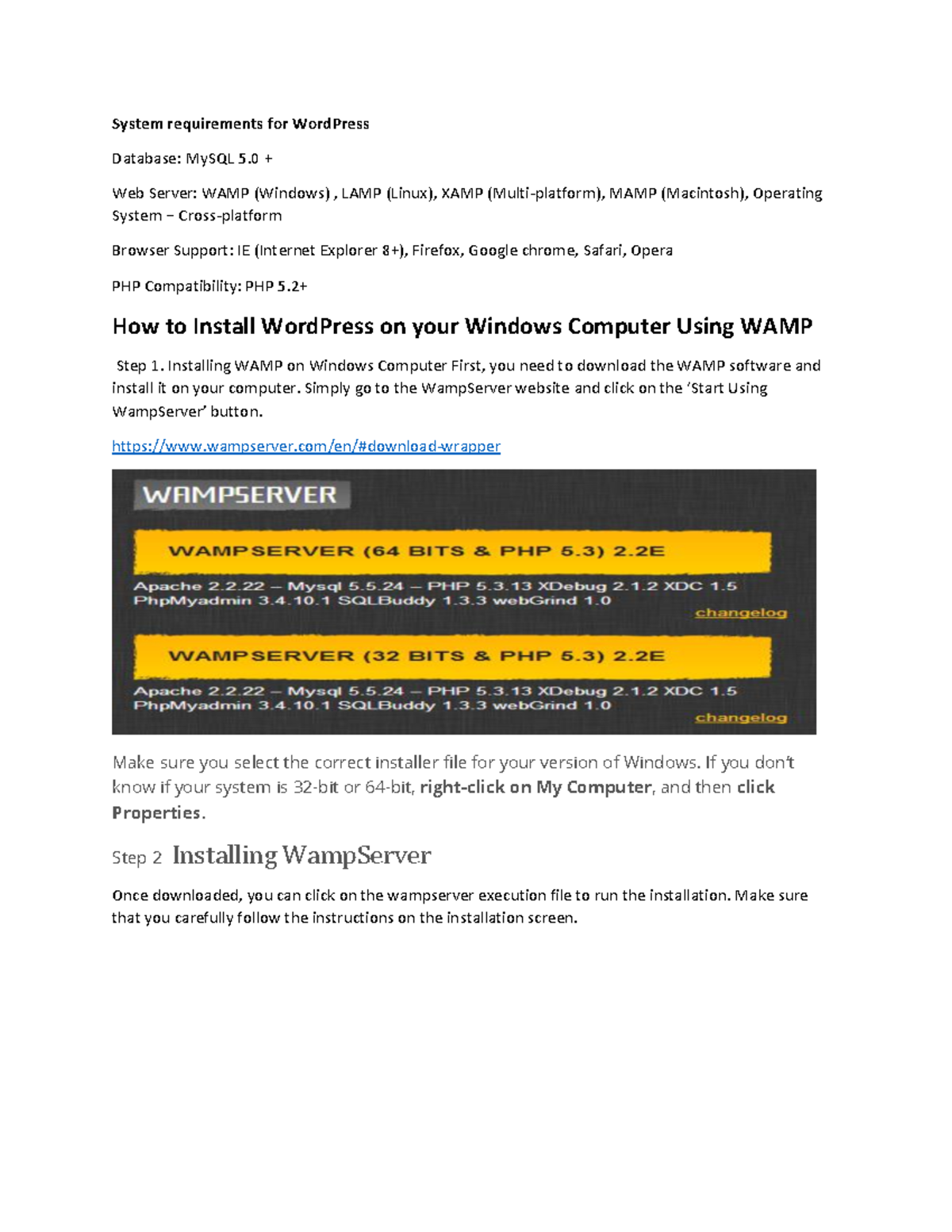 Install Word Press on your Windows Computer Using WAMP - Installing ...