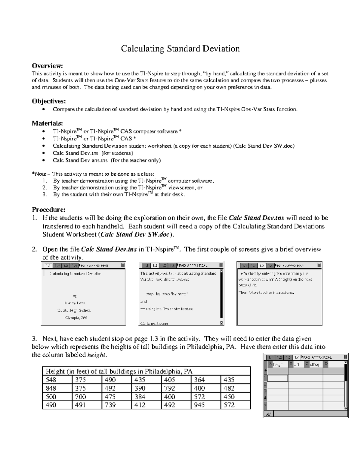 Calculating Standard Deviation - Calculating Standard Deviation ...