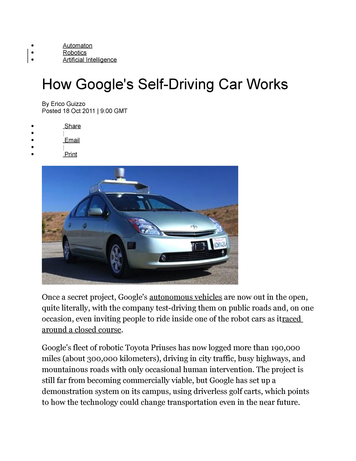 google car case study