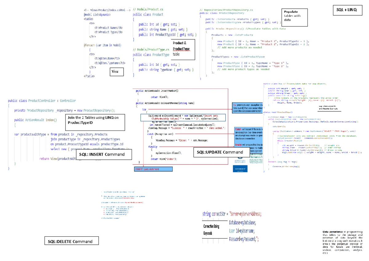 Exam Cheatsheet - Summary Advanced Programming - SQL + LINQ SQL:DELETE ...