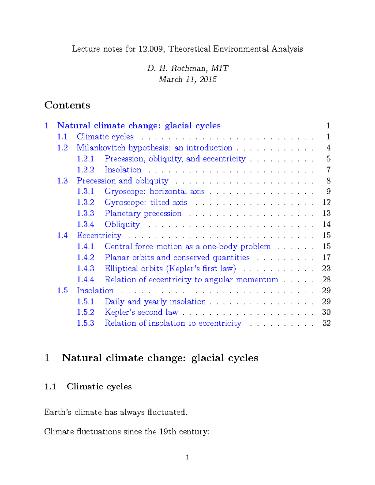 Natural Climate Change- Glacial Cycles (PDF) - Lecture notes for 12 ...