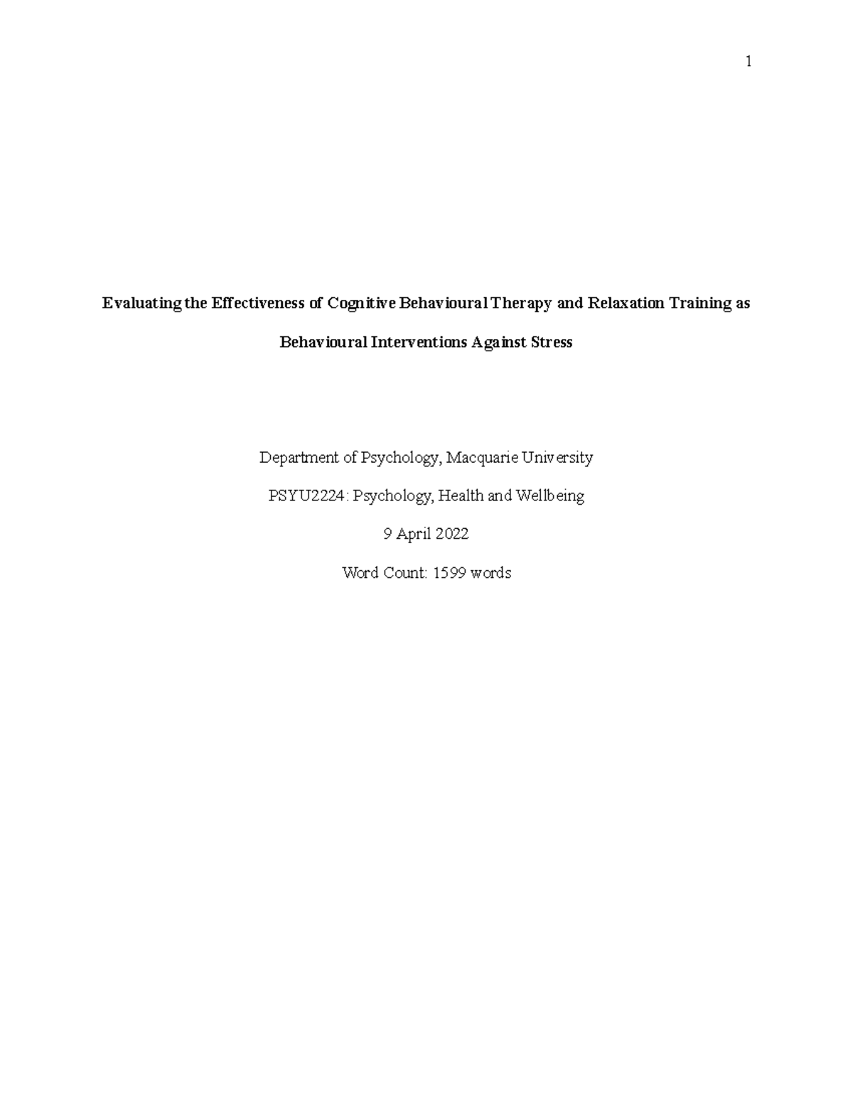 psyu2224-psychology-health-and-wellbeing-essay-evaluating-the