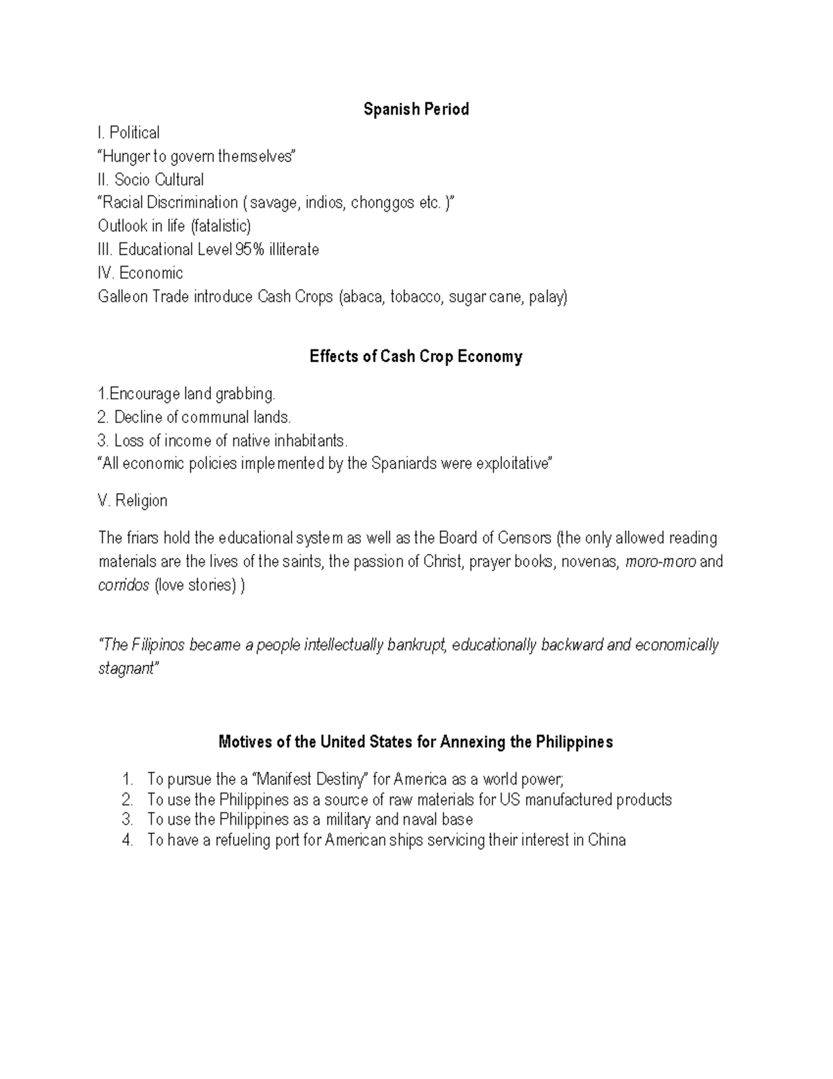 american-period-history-spanish-period-i-political-hunger-to