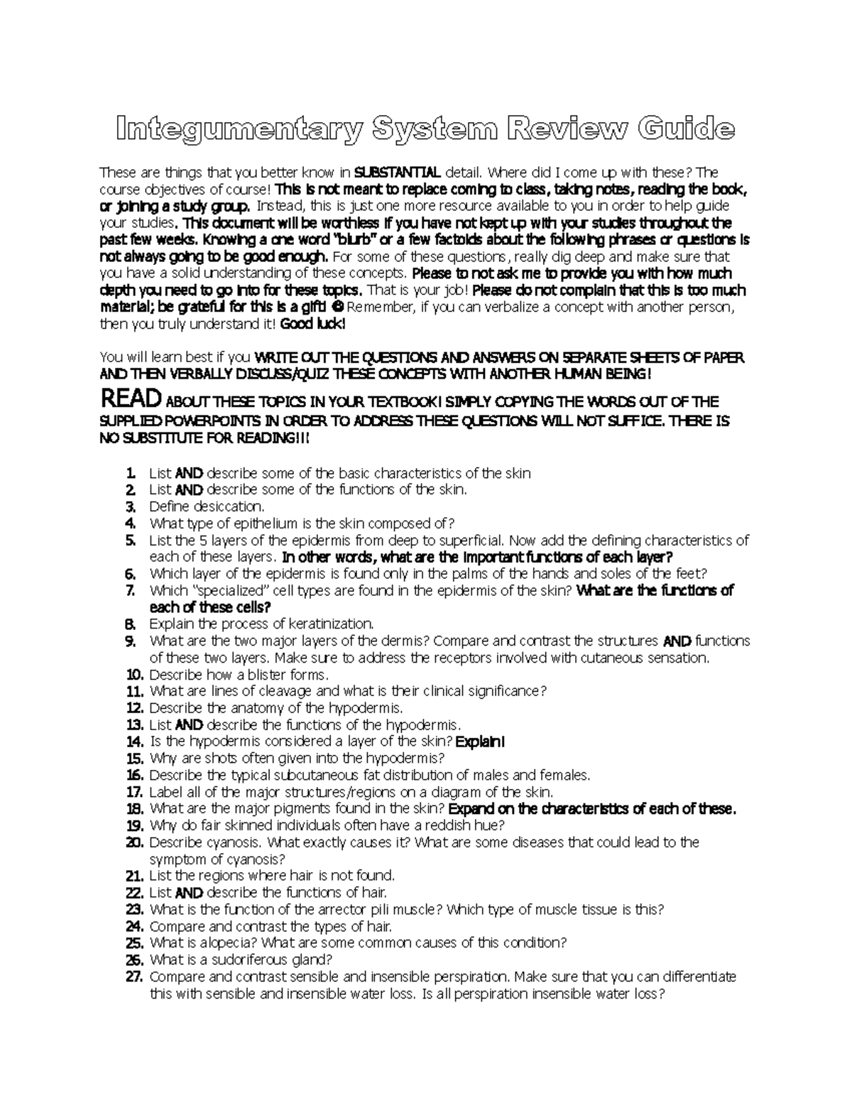Integumentary System Review Guide For Exam 2 These Are Things That integumentary-system-review-guide-for-exam-2-these-are-things-that
