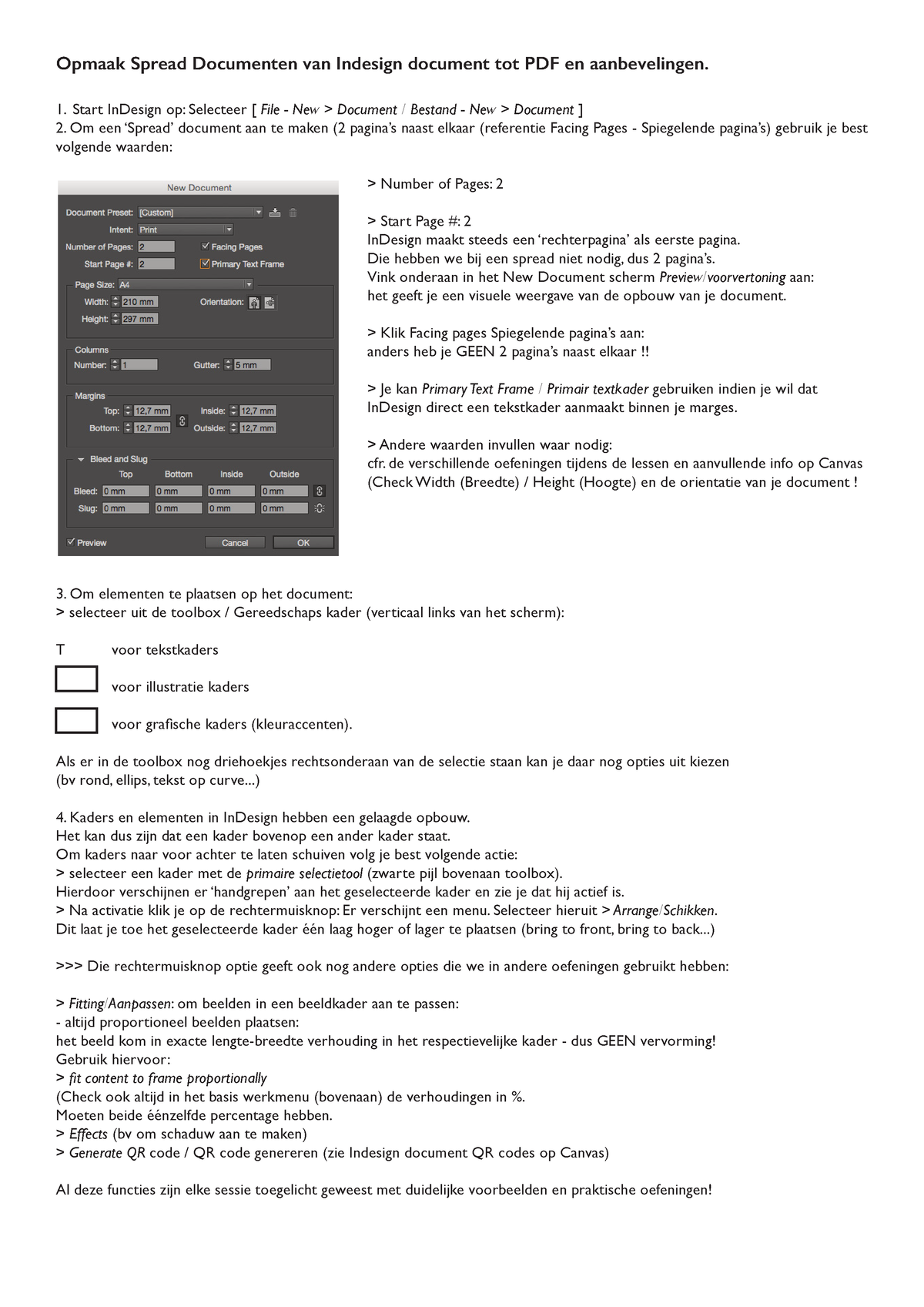 Opmaak Spread A Z Overzicht Basistools - Opmaak Spread Documenten Van ...