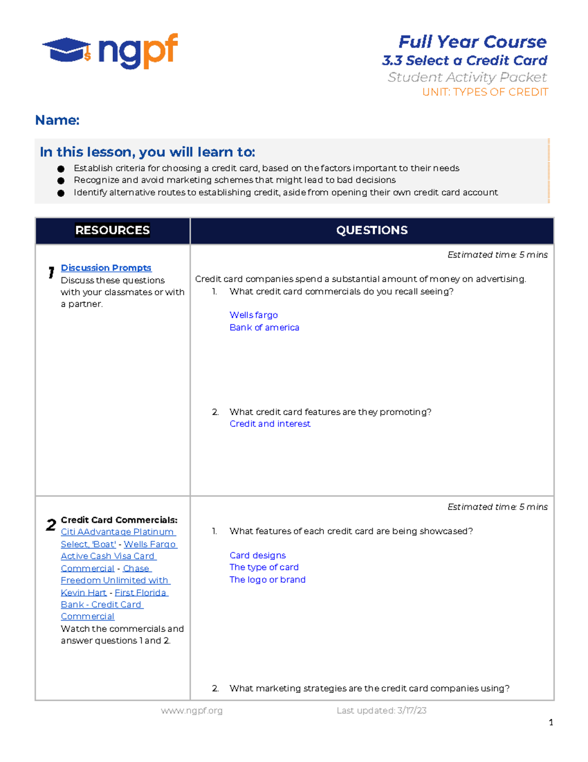 Copy of Lizette Soto - Copy of Student Activity Packet 3 - Full Year ...